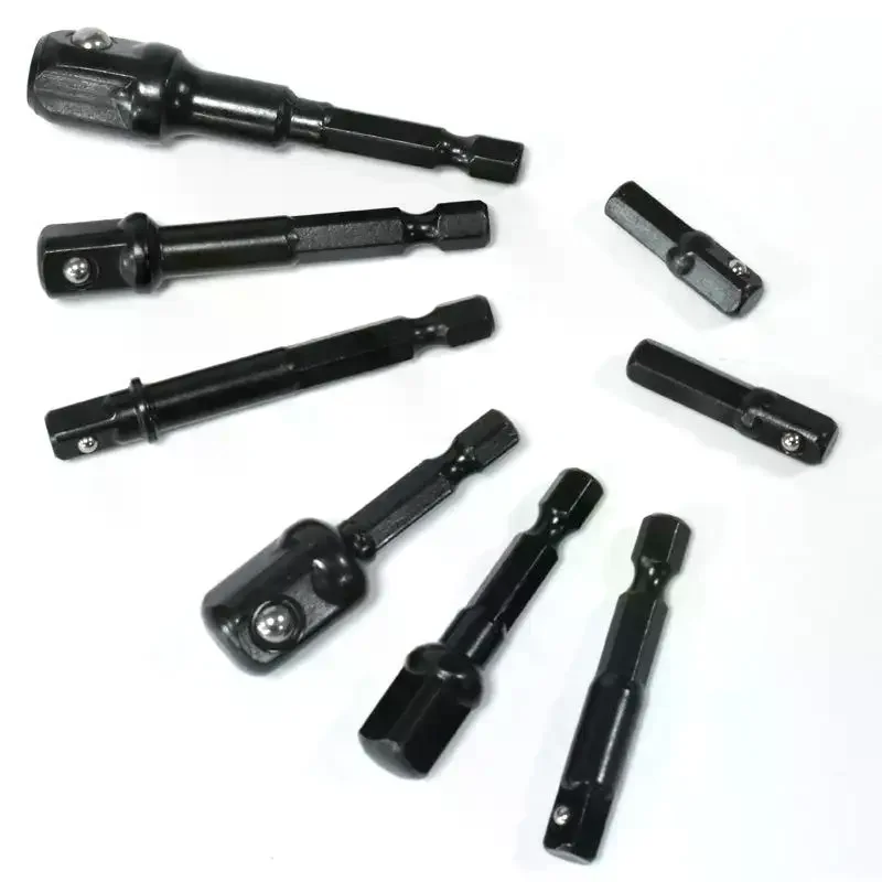 

1 Set Square Socket Drill Bit Bar Extension Drill Socket Adapter 1/4 Impact Socket Adapter Reducer Hex Shank Nut Driver Socket