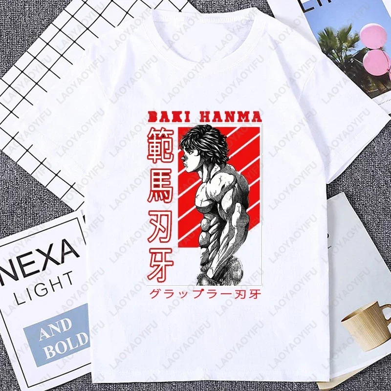 Fighting Animation Yujiro Hanma Fans Tshirt Baki The Grappler Anime ACG Otaku T Shirt Men Clothes Summer Streetwear Harajuku Tee
