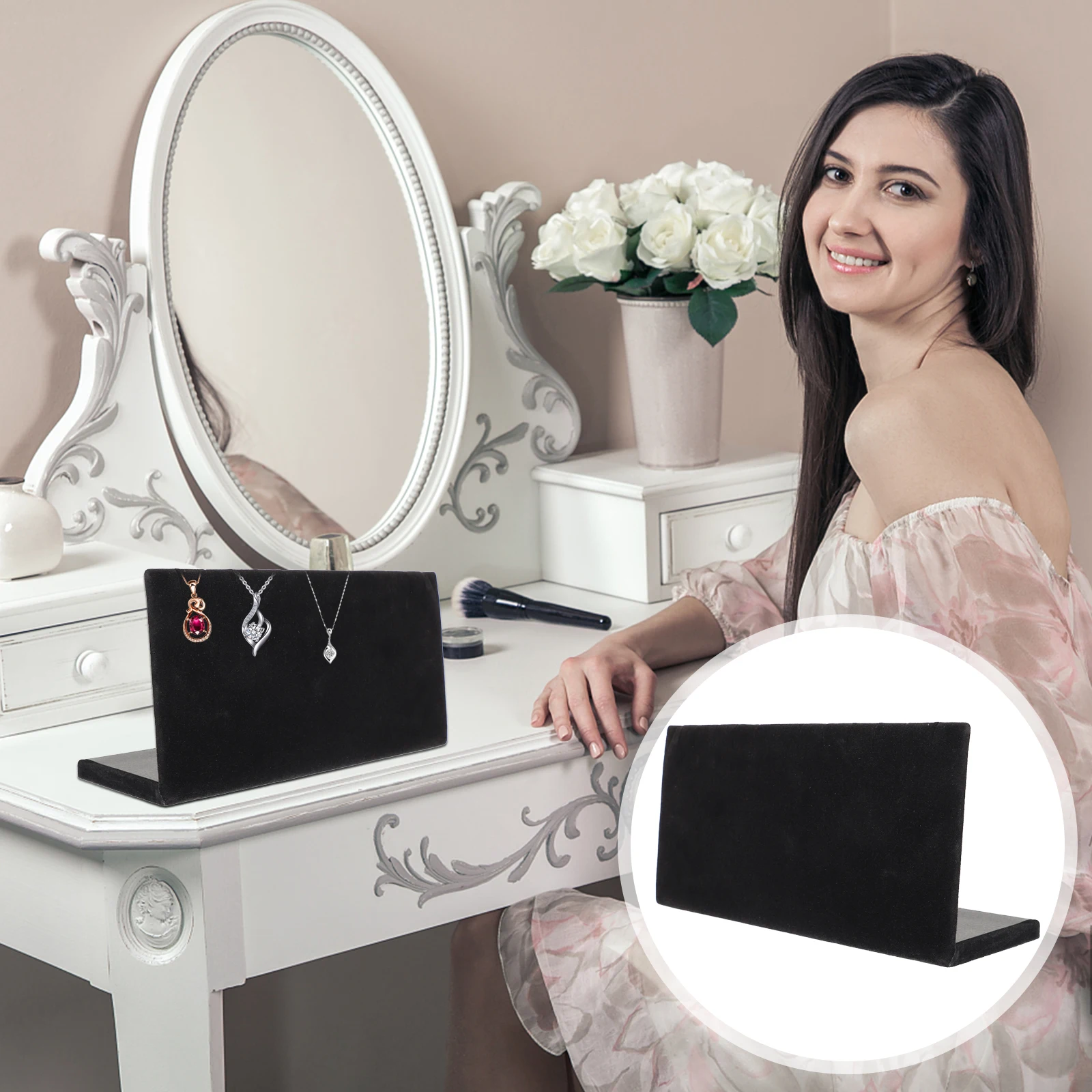

Jewelry Rack Display Board Pendant Bracket Holder Stand Shelf Exhibition Support Earring