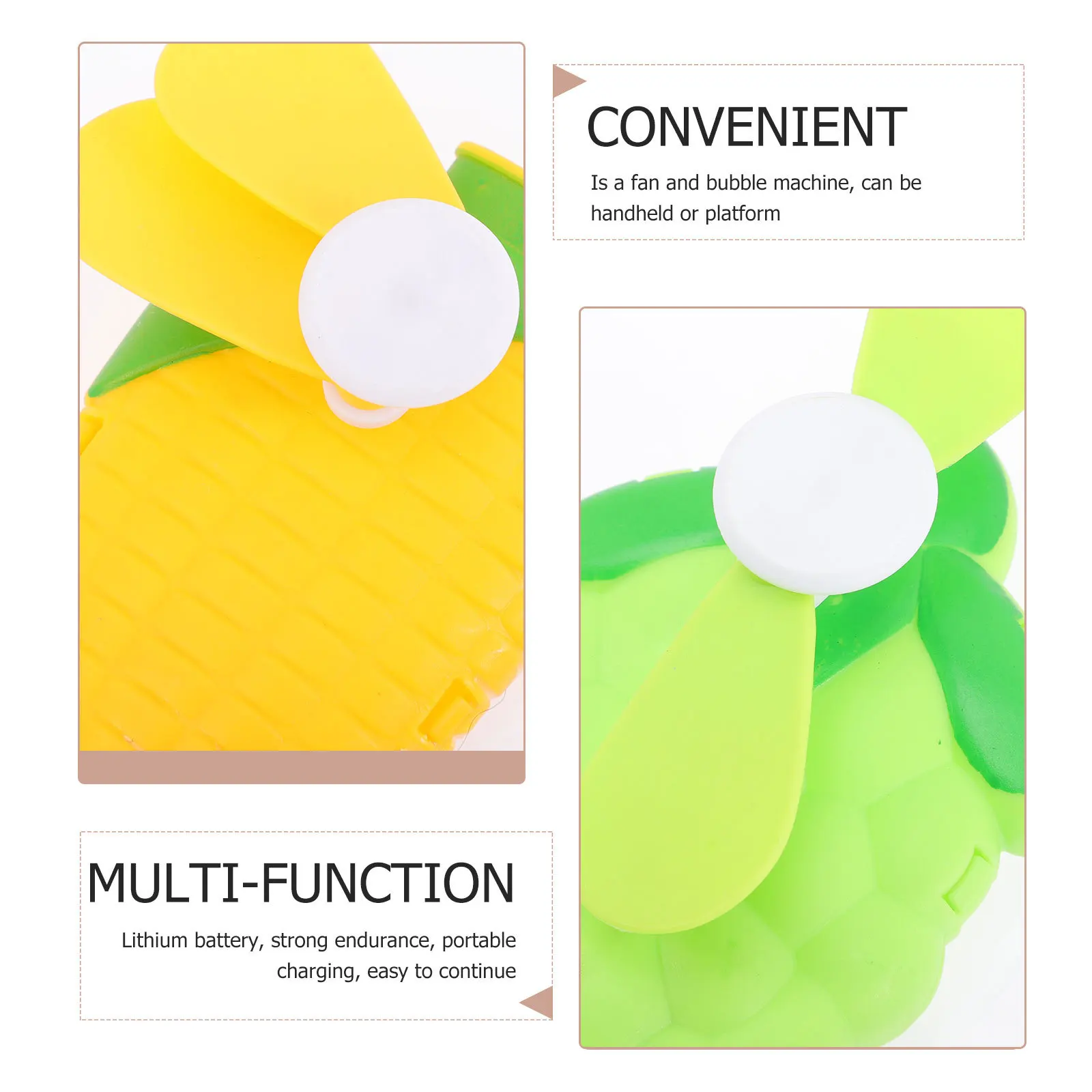 6 قطع من صانع فقاعات المروحة المحمولة للأطفال، صناعة متقنة، مادة بلاستيكية آمنة، منفاخ فقاعات صيفي ممتع