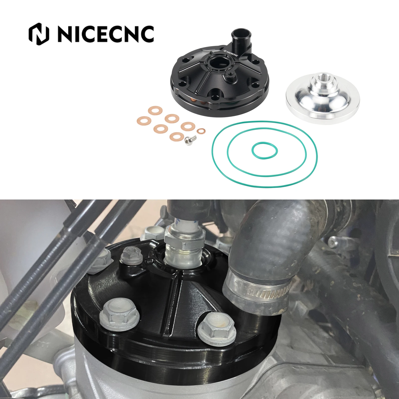 

NICECNC Motorcycle Engine Cylinder Head Top End Guard Cover For 2025 2024 KTM EXC 250 Husqvarna TE250 TE 250 GasGas EC250 EC 250