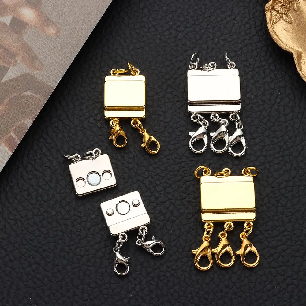 Gold Silber Farbe Schichtung magnetische Halskette Verschluss magnetische Halskette Stecker für geschichtete Armband Halskette DIY Schmuck