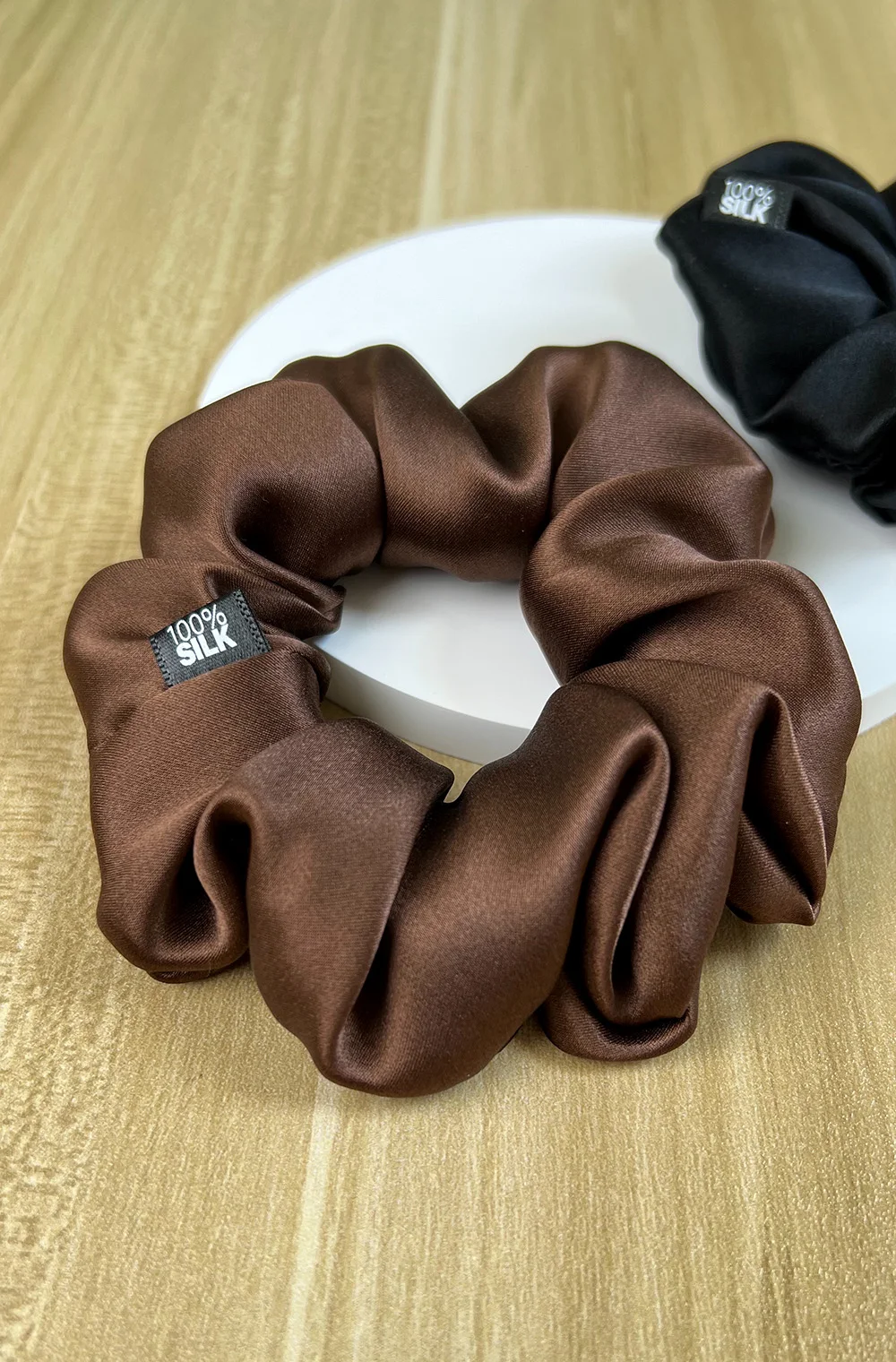 Haargummis aus 100 % Maulbeerseide, elastisches Gummiband, Haargummis, große große Gummiseile, Pferdeschwanzhalter für Frauen und Mädchen, 19 Momme – Detail 11