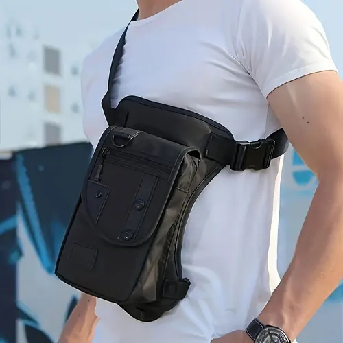 Imagen 2 del producto Riñonera para hombre, bolsa para pierna, cinturón de utilidad, bolsa para hombre, mallas para motociclismo, bolsas para muslo, riñonera, bolso de hombro para ciclismo