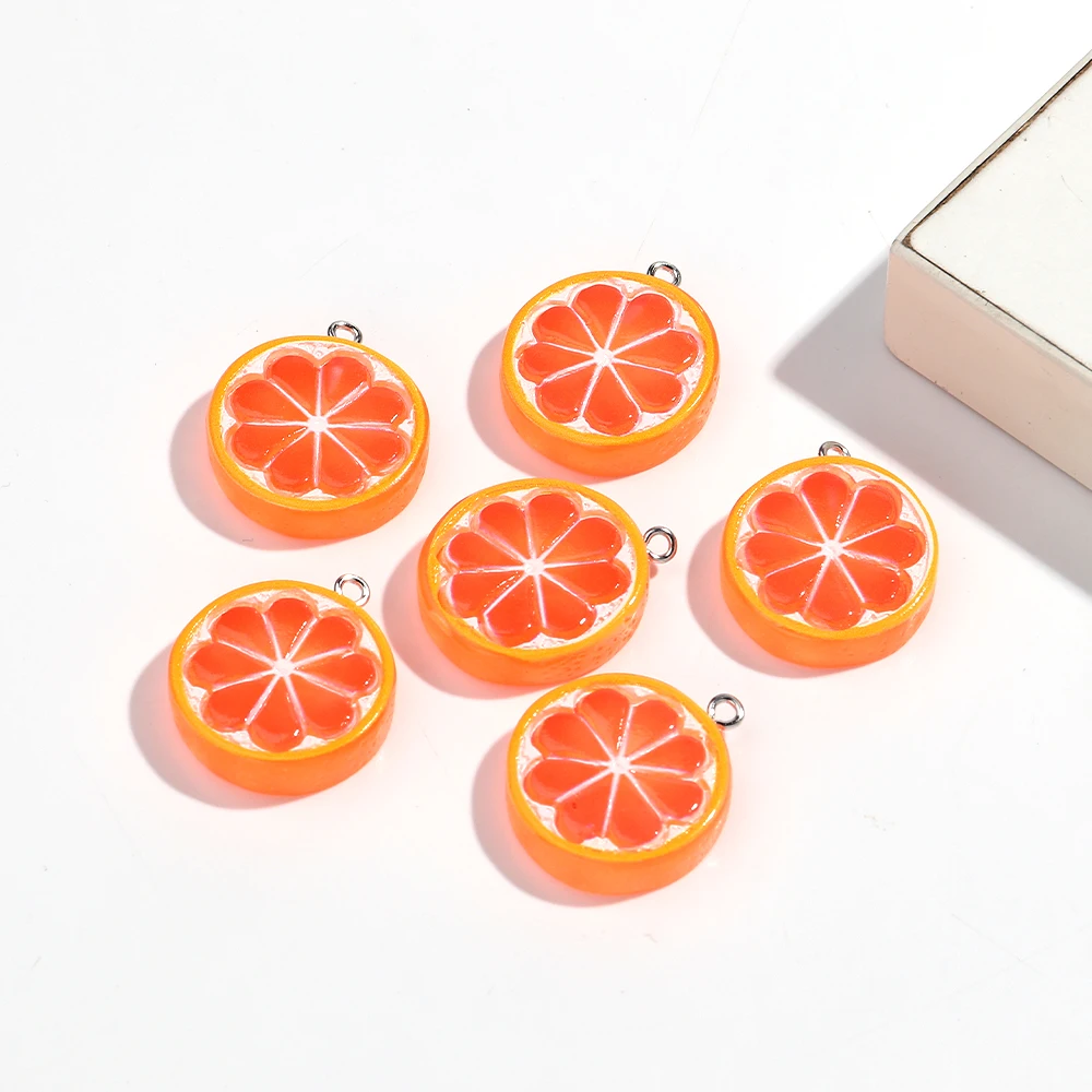 10Pcs Glass 3D Red Cherry Acrylic Charms for DIY