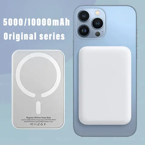 Apple 외장 배터리용 자기 보조베터리 Magsafe iPhone 예비 배터리용 휴대용 무선 보조베터리 충전기