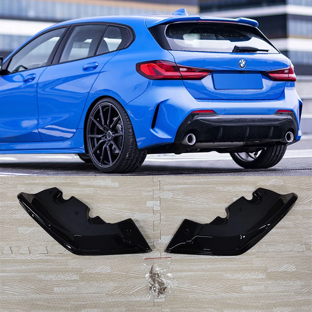 

Maxton Style Rear Side Splitters For BMW 1 Series F40 M Pack M135i 128ti 118i 120d 2019-2024 Rear Bumper Side Diffuser Bodykits