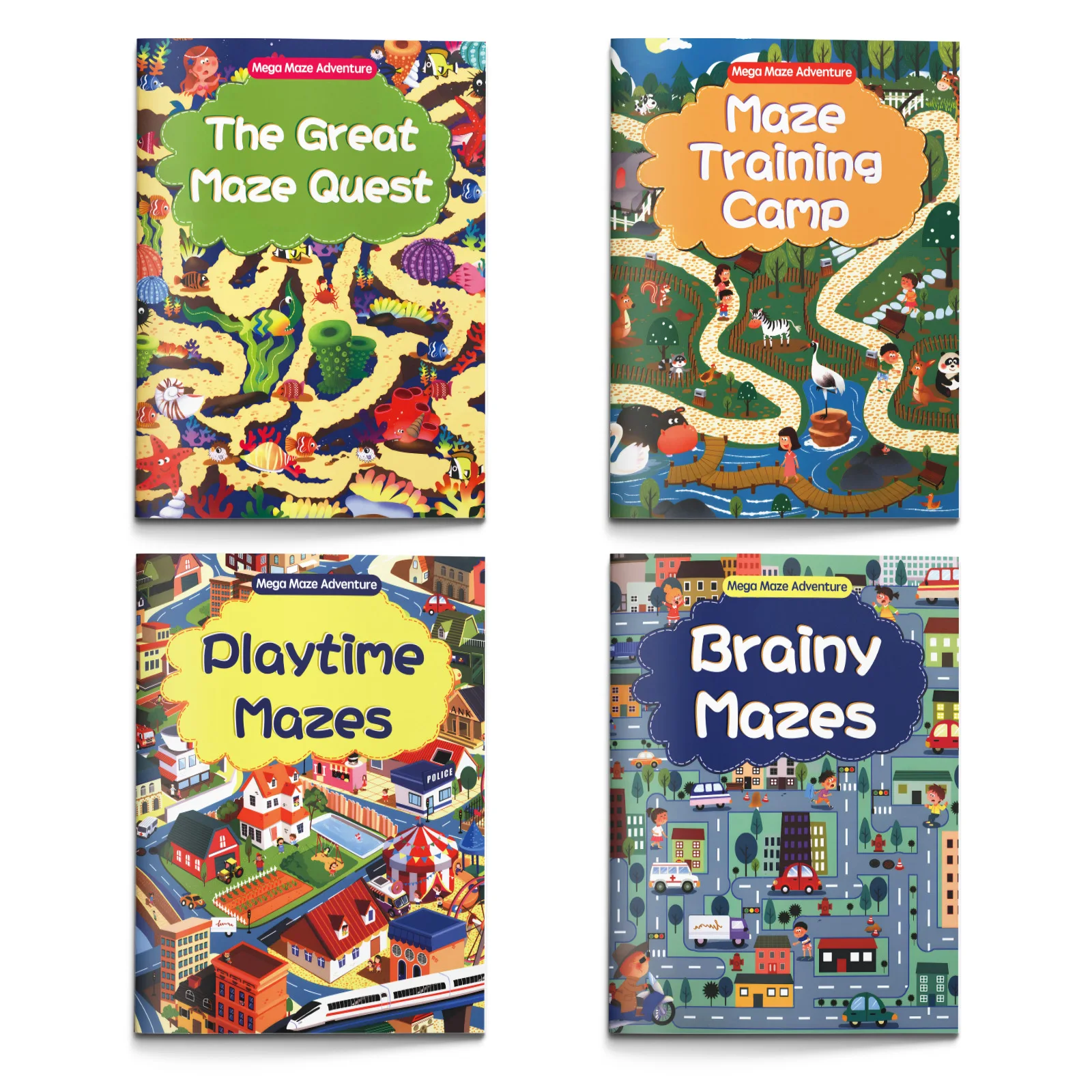 Kids Maze Game Book, Fun Puzzle Activity Workbook, Brain Training for Children, Improve Concentration & Logical Thinking