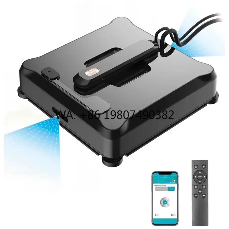 30000Pa High Suction Ultra Thin Square Robot Bidirectional Water Spray Smart Electric Window Cleaning Equipment