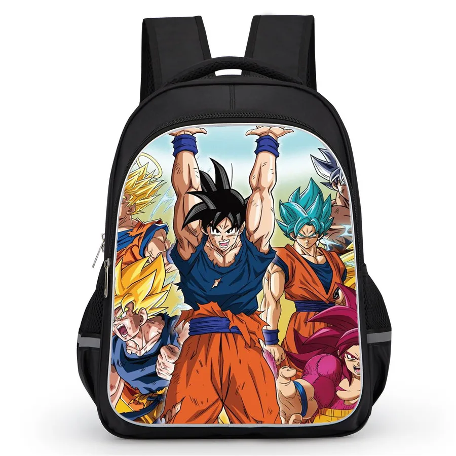 Dragon Ball Wukong Anime Printed Student Backpack Boy Cartoon Reduced Burden Backpack High Quality Cartoon Children's Backpack