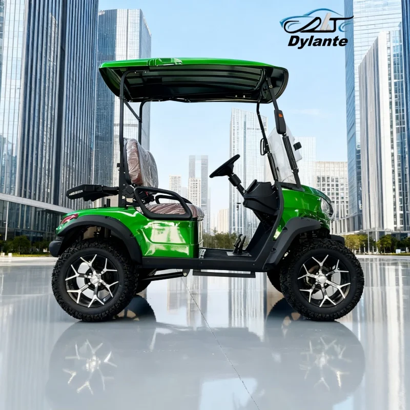 Best Selling Off-Road Buggy Electric Golf Cart Luxury 2 Passenger Club Utility Vehicle With Off-Road Tires Folding Windshield