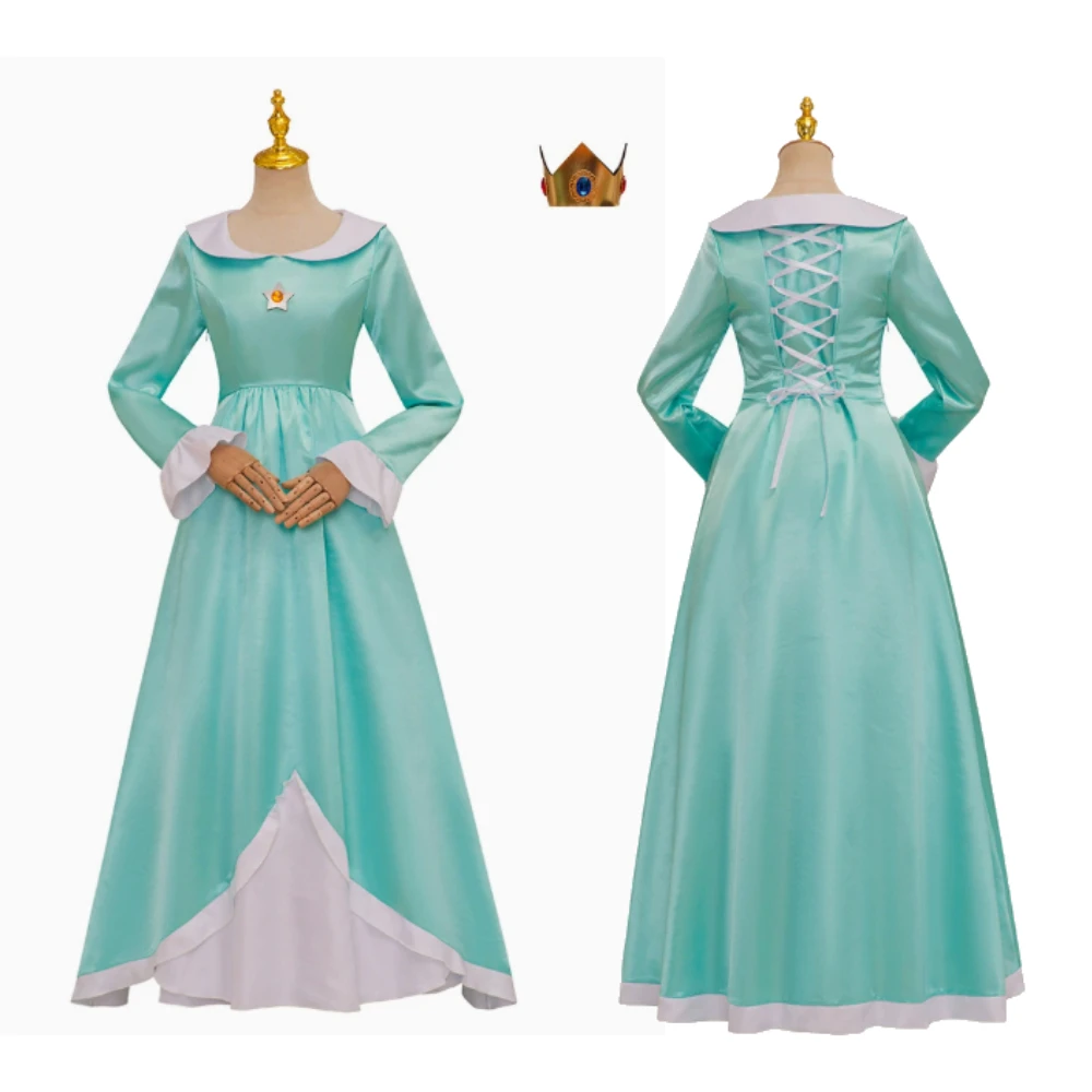 

Anime Princess Light Green Dress Women Adult Cosplay Costume Dress Up Clothes Wig Birthday Halloween Party Carnival Outfit