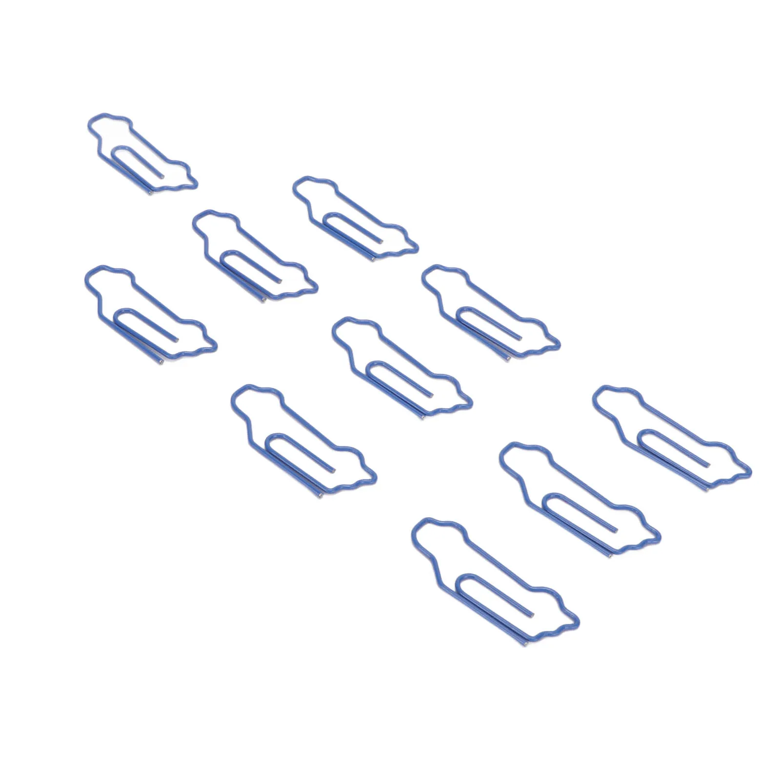 100 Pcs Shaped Paper Clips Metal Material Electroplating Process Light Portable Cute  for File Classification