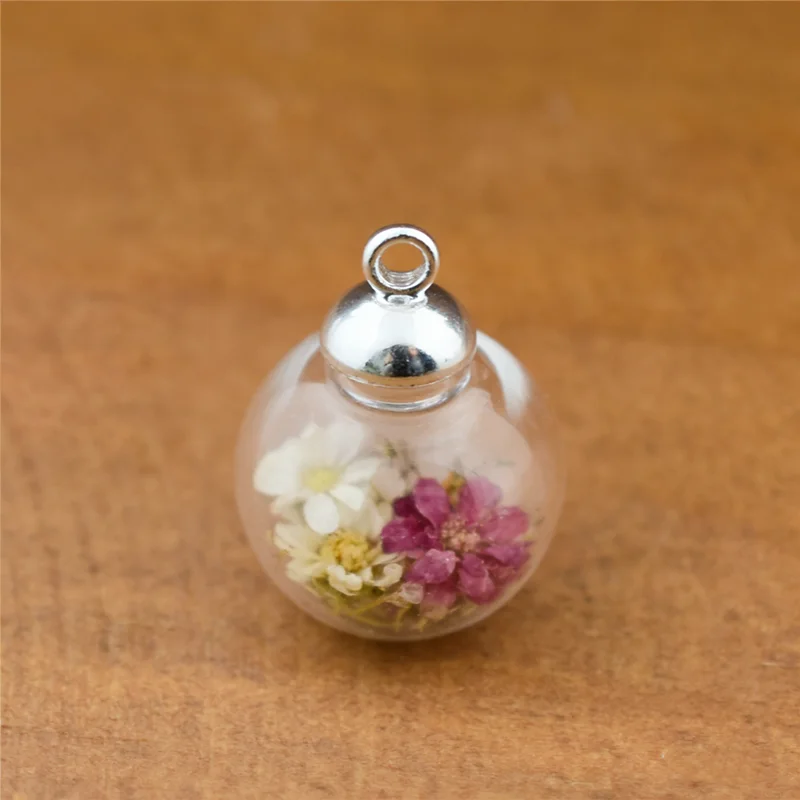 6piece 8-25mm Hollow Glass Ball With Hole Round Bubble Glass Globe Orbs Jewelry Accessories DIY Handmade Materials Glass Charms