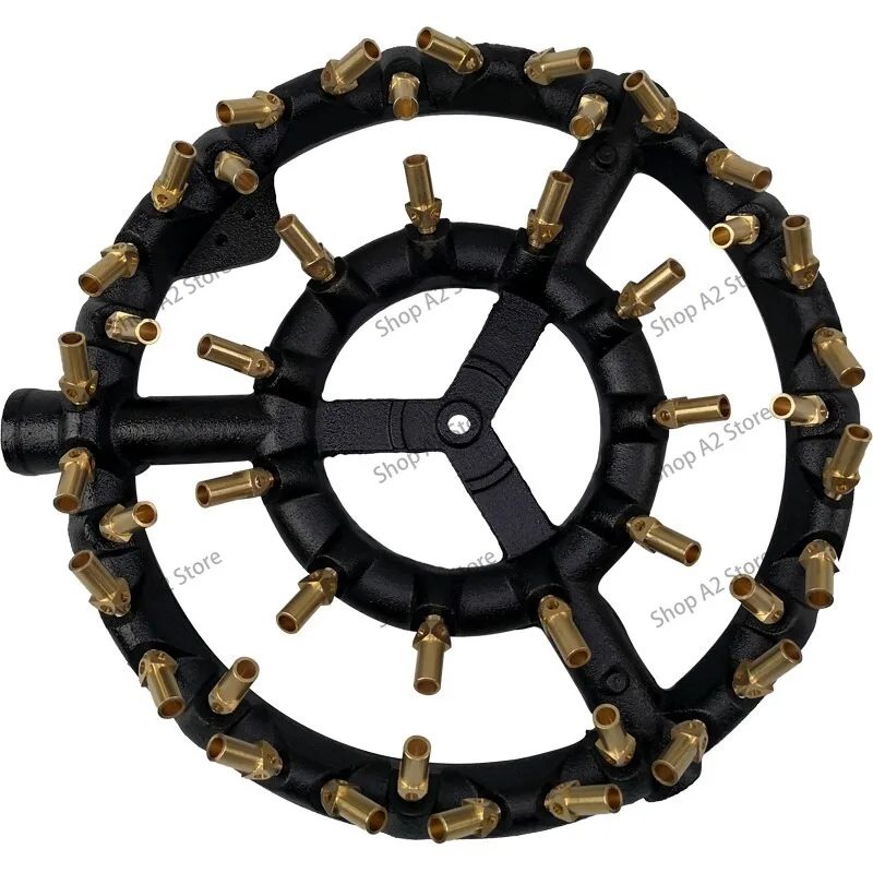 Cast Iron Jet Gas Burner with 44 Nozzles Propane Natural Gas Kitchen Cooking Burner