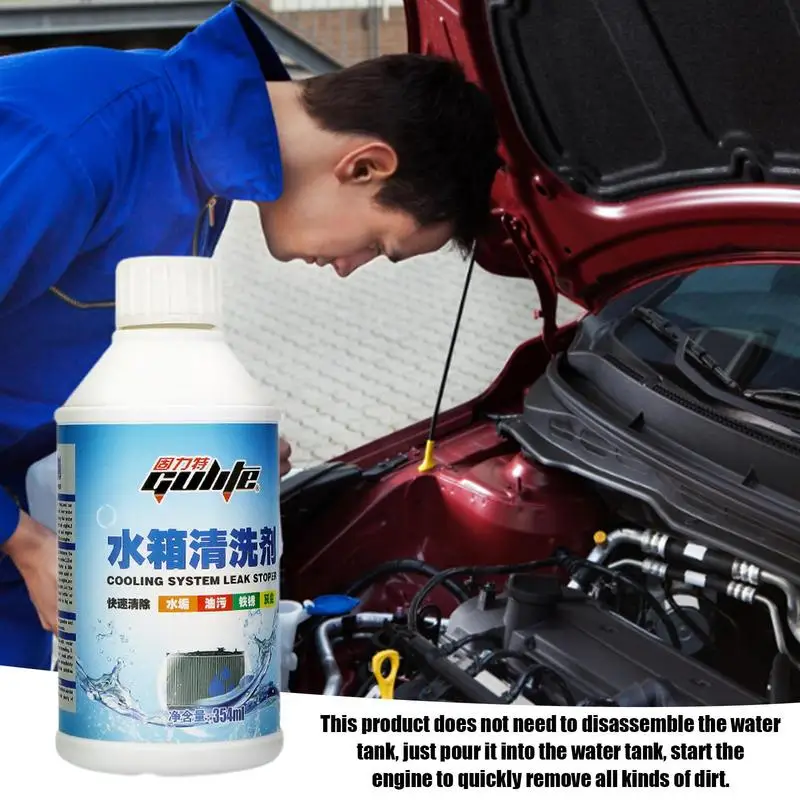 

354ml Car Water Tank Cleaning Agent Car Detailing Supplie Radiator Cleaning Fluid Radiator Flush For Auto Cooling System mantain