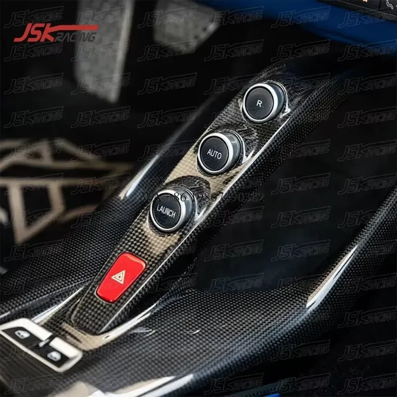 Wmwmnu Dry Carbon Fiber Center Console Trim for 812 2017-2020 Plain Weave Interior Decoration Accessories OEM Style