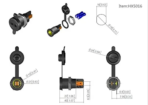 5 Chiếc Powerlet Ổ Cắm Adapter Dành Cho Hella Din Xe BMW Powerlet Cắm Chuyển Đổi Nguồn 12 V Ổ Cắm Motercycle