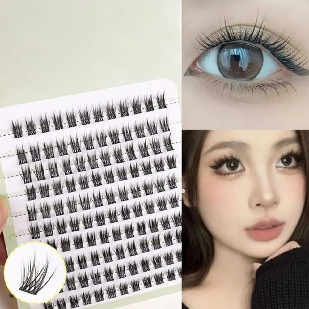 New DIY False Eyelashes Fox Fluffy Black Natural Manga Lashes 10 Rows Extension Eyelashes