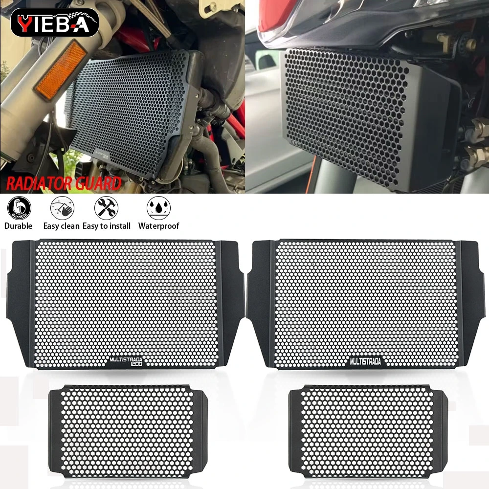 

For Ducati Multistrada 1200 S 1200S Touring Radiator Guard Oil Cooler Protection Cover 010 2011 2012 2013 2014 Multistrada1200