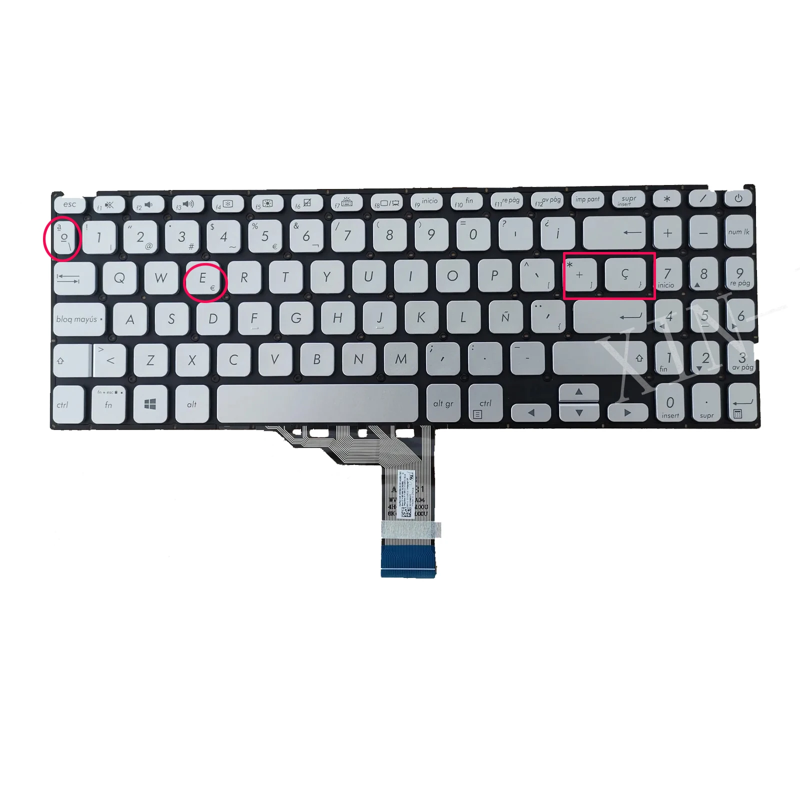 Spanish Backlit New Laptop Keyboard For Asus R564D R564DA R564F R564FA R564FJ R564J R564JA R564JP R564U SP Layout Silver