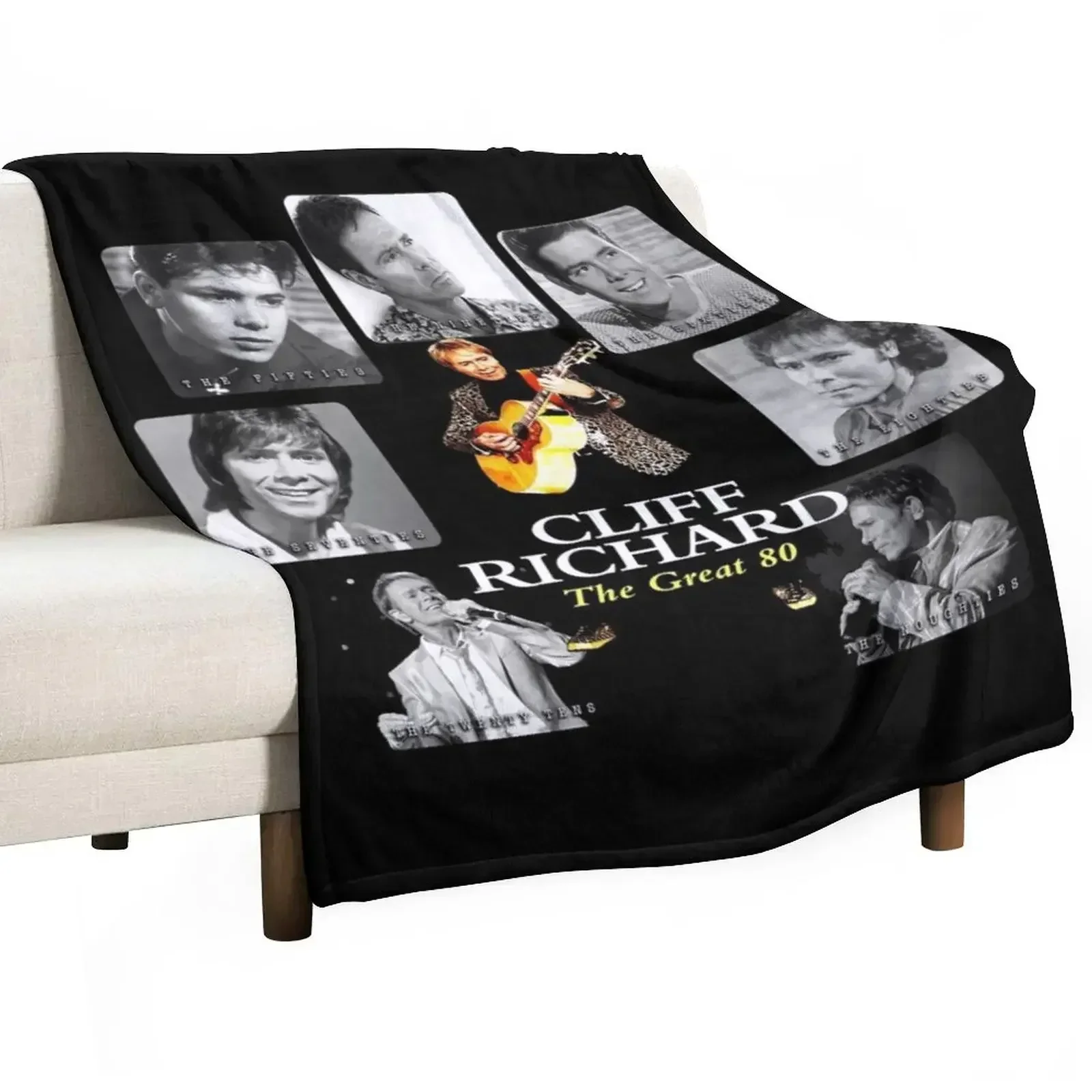 Best Clear Design of American Legend Singer SongwriterActor Cliff Richard Throw Blanket For Baby Decoratives Blankets