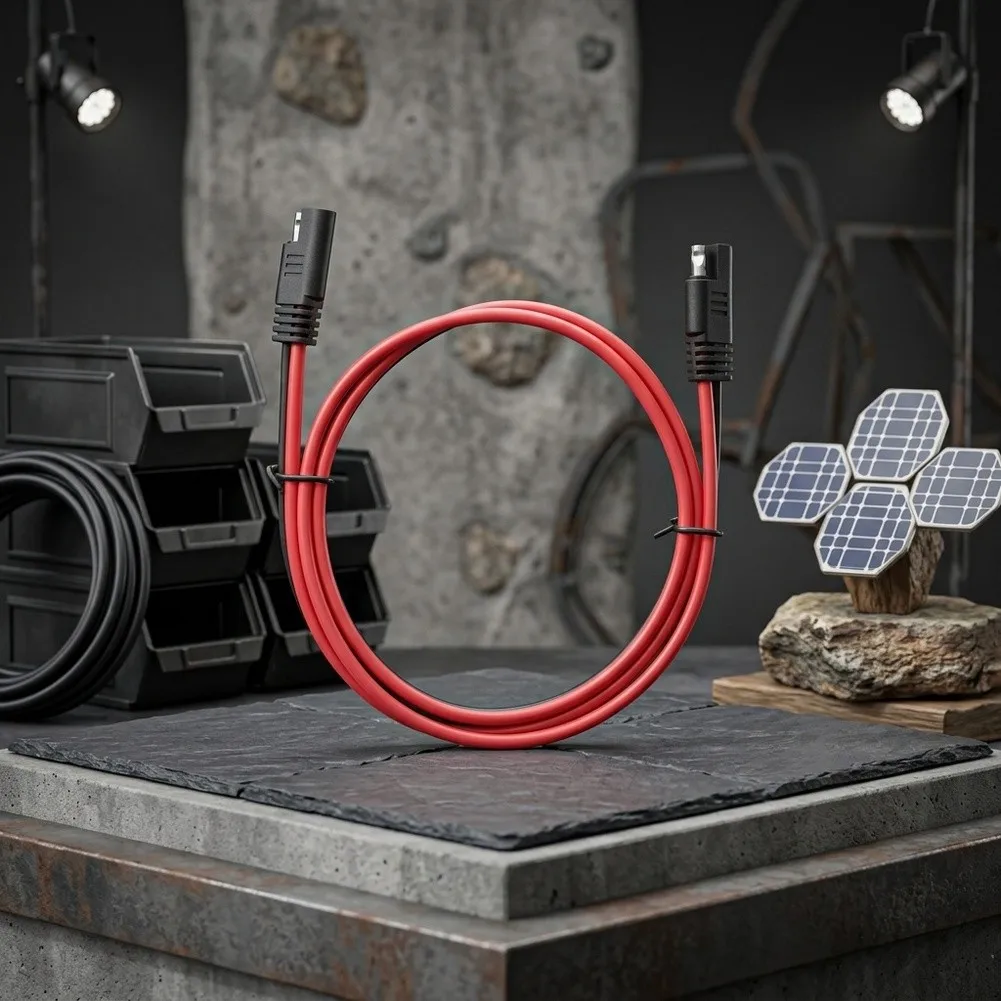 2 Pieces For SAE Standard Connector Cable for Solar Panel Wiring and Battery Charging 10 AWG Weather Resistant