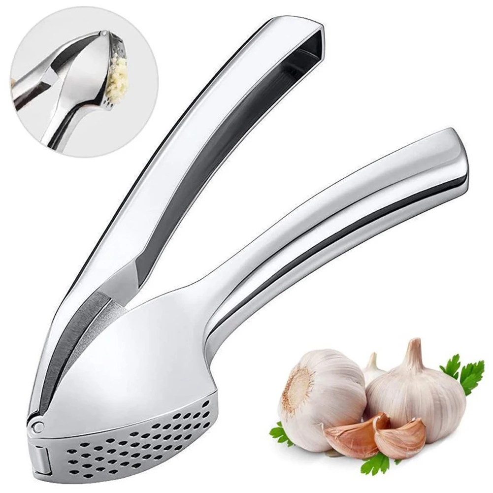 

Garlic Presser Garlic Crusher Detachable for Easy Cleaning Super Easy To Use with Easy-Squeeze Ergonomic Handle for Fine Garlic