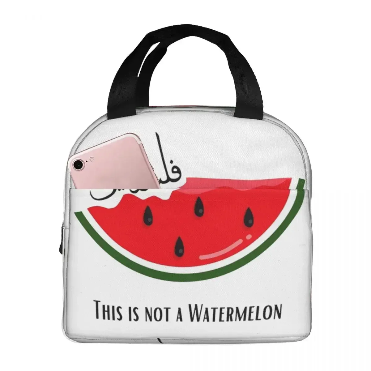 Magritte Parody This Is Not A Watermelon Merch Lunch Boxes Portable Insulated Oxford Cooler Bags Thermal Picnic Work  Box