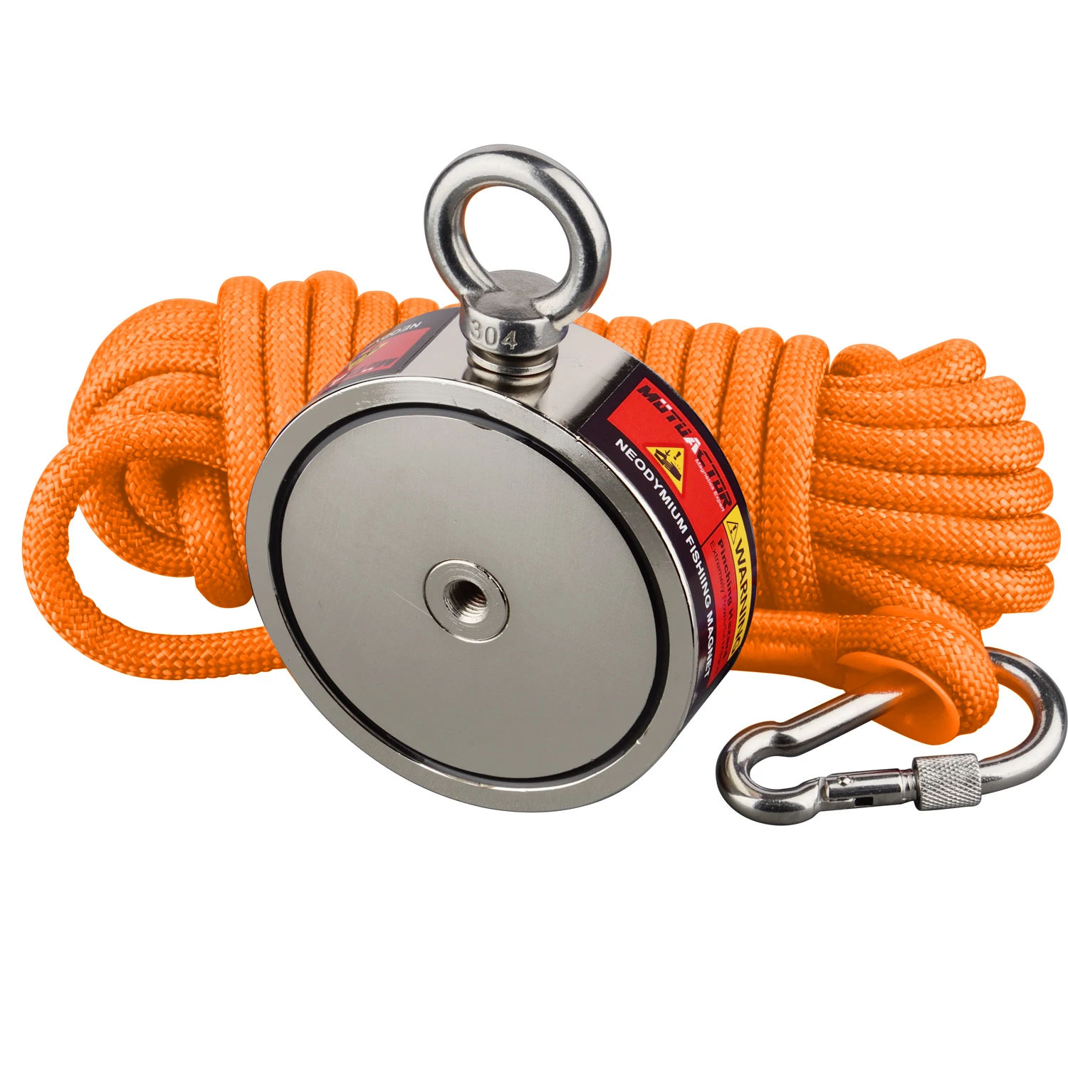 Super Strong Two sided 1200LBS*2 Neodymium Fishing Magnet kit  Retrieving Salvage Magnets  Durable15M Rope