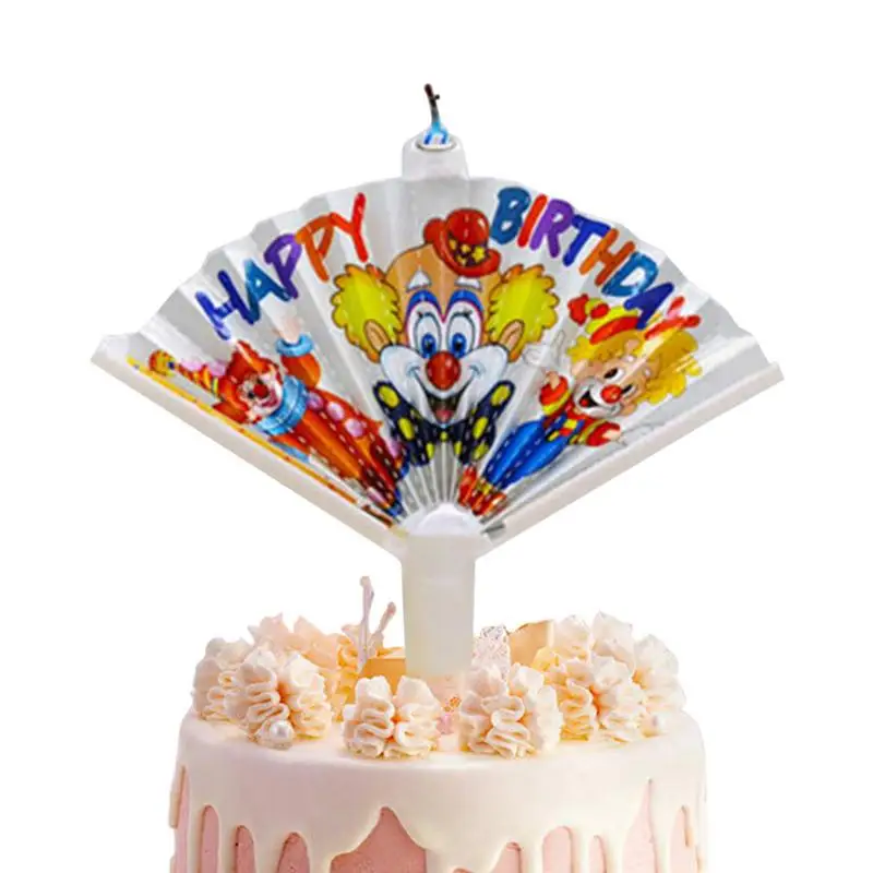 Birthday Cake Candle Creative Fan Candle Happy Birthday Surprise Candles Funny Wishing Candle Birthday Cake Candle Decor