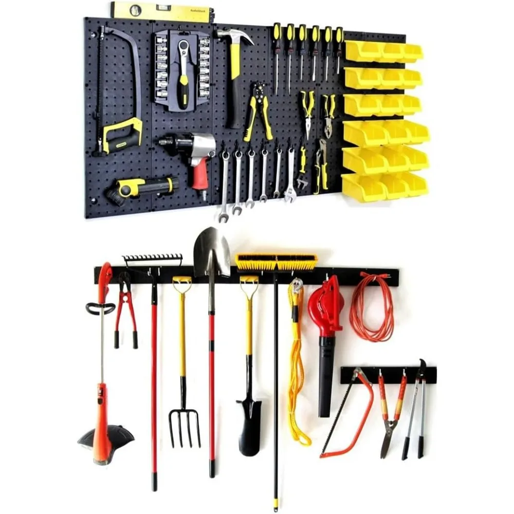 

Pegboard Wall Organizer (PK-160) - Garden Tools Storage - Hand Tool Organizer - Pegboard Bins for Parts Storage and Organization