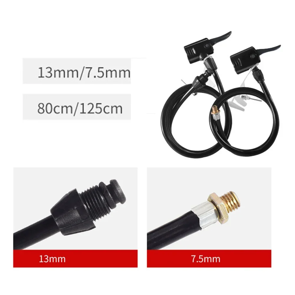 1x Bicycle Air Pump Extension Tube Pump Hot Sale Bicycle Hose Air Pump Connector Bike Air Pump Tire Inflator Nozzles Accessories