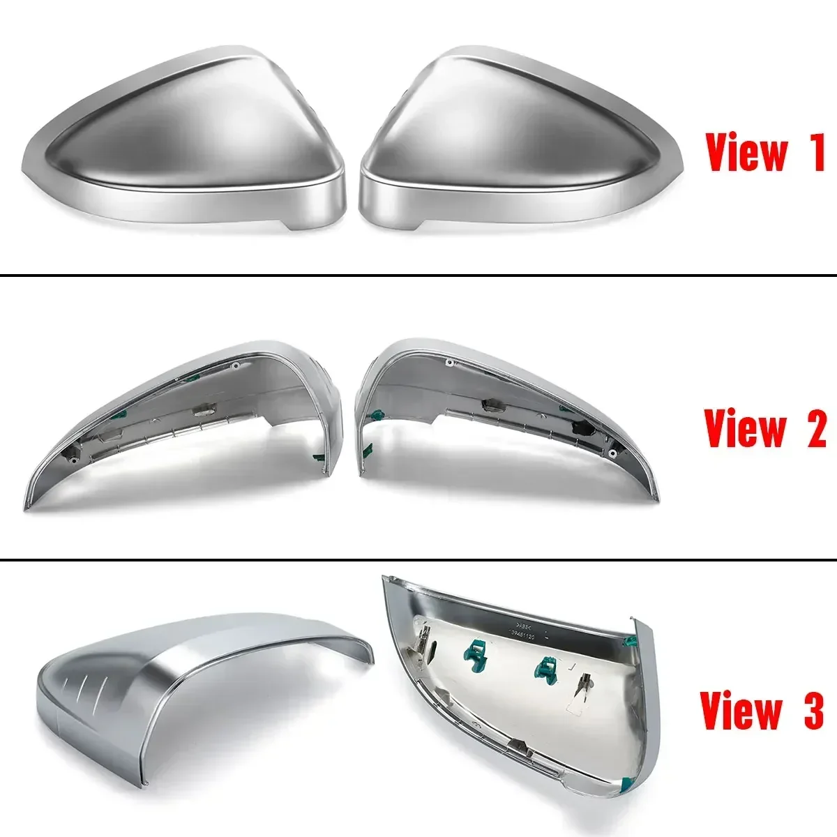 Chrome Silver Side Wing Mirror Caps For Audi A4 B9 S4 A5 S5 RS5 2016 2017 2018 2019 2020 2021 2022 Replace Covers Left Right