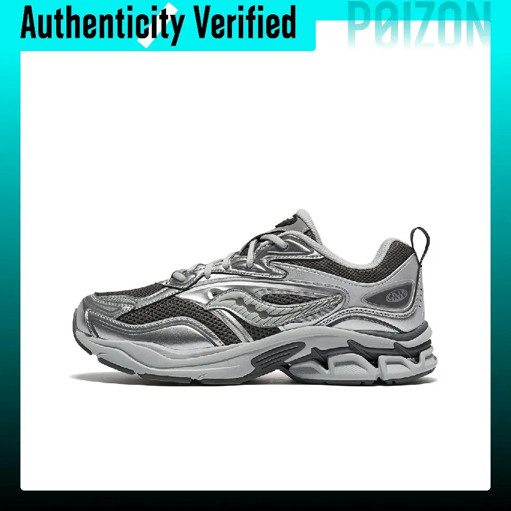 Saucony GRID FUSION Support Low top Casual Running Shoes Unisex Silver Gray S79063-7