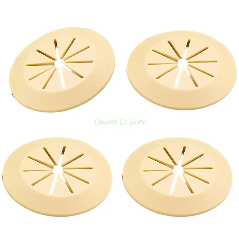 X90F 4 Pieces Adhesive Cable Hole Protectors PVC Desk Wire Concealers Cable Management for Cabinet Tabletops Cord Cover