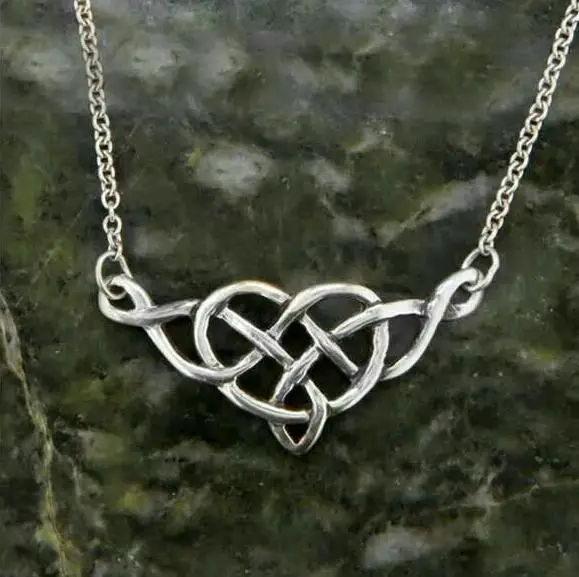 1pcs celtic knot  heart necklace