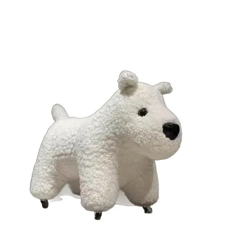 

Teddy dog shoe changing stool children baby animal stool cartoon sliding creative living room housewarming ornament