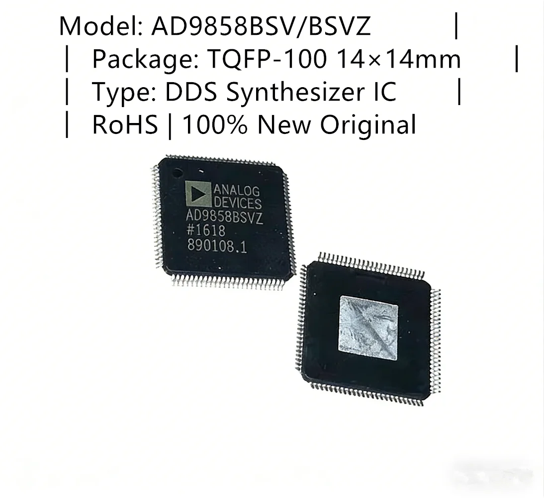 AD9858BSVZ Direct Digital Synthesizer TQFP-80 Bulk Lot for Signal Generator