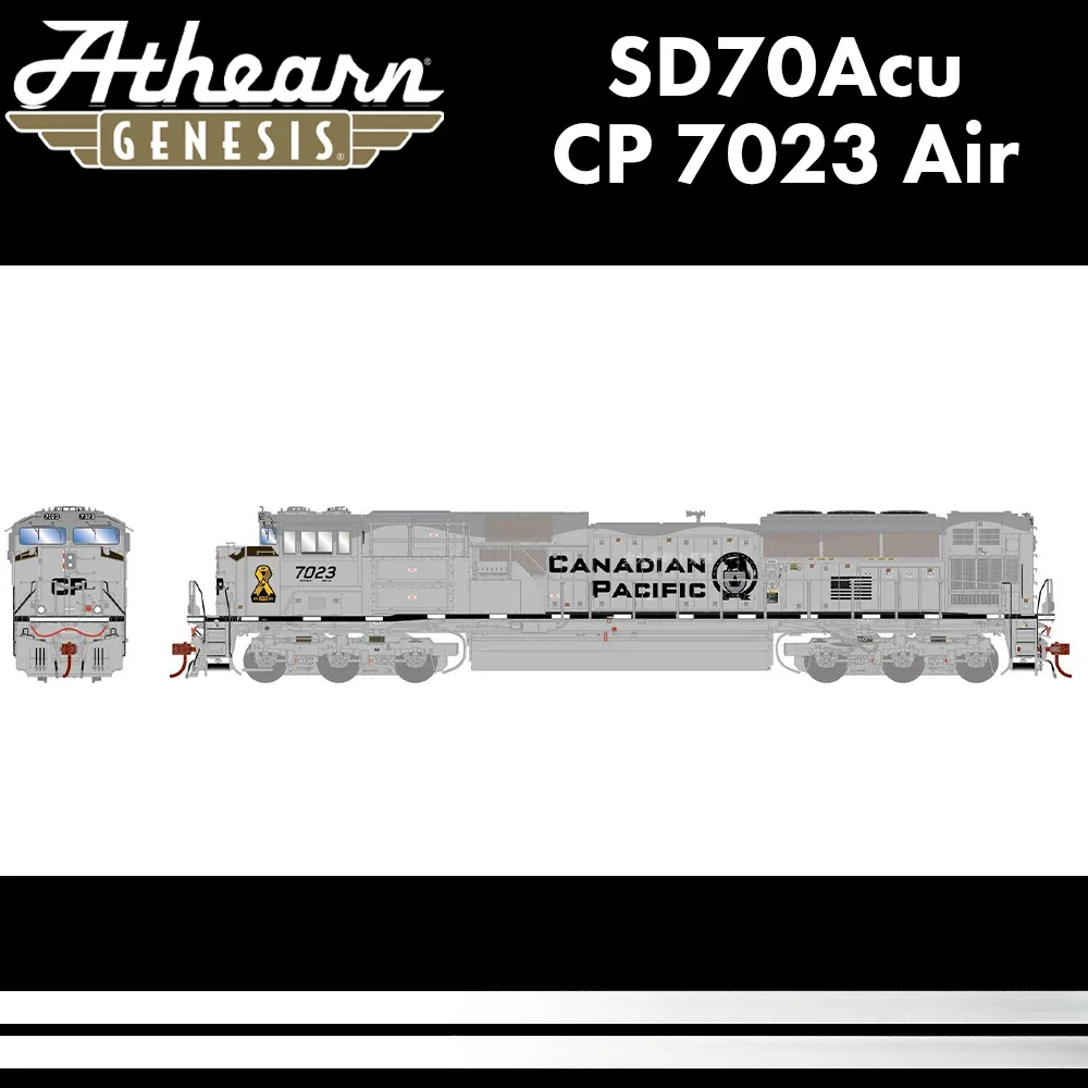 Athearn HO 1/87 Train Model SD70ACU CP 7023 7020 Air Force Grey DCC Train Model Diesel Locomotive Railcar Toy