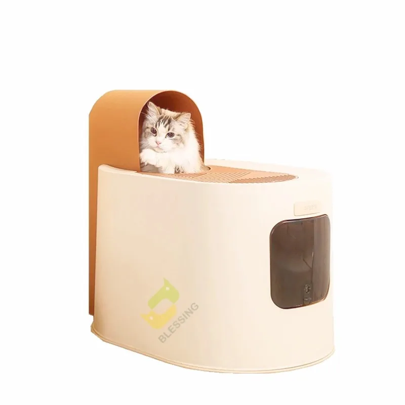 with large space Eco friendly Tunnel design Cat Litter Box