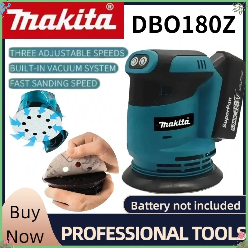 

Makita DBO180Z Cordless Rechargeable Disc Brushless Random Orbital Sander Woodworking Sanding Putty Polishing Bare Tool