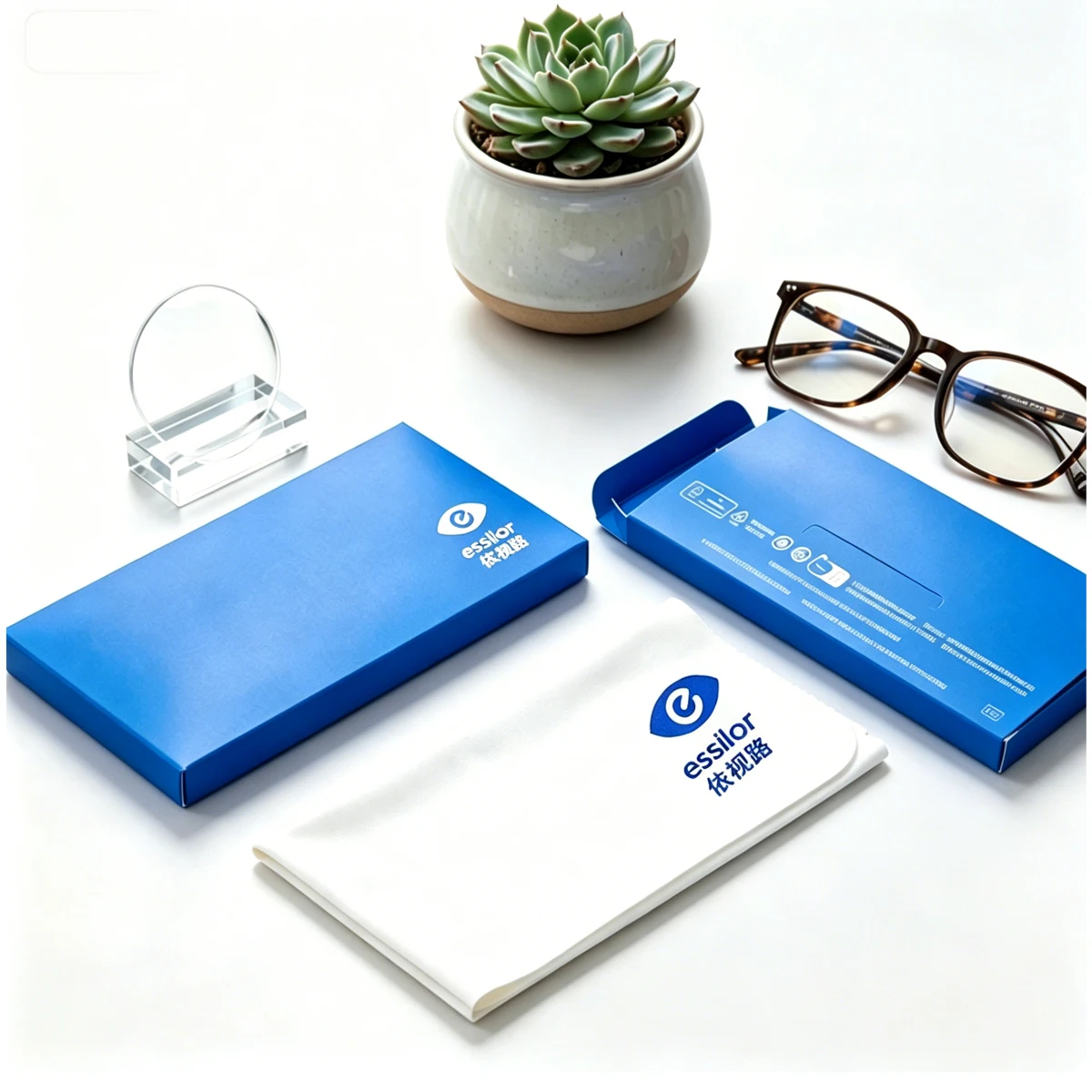 Essilor Microfiber Cleaning Cloth, Anti-Scratch Eyeglasses Lens Wipe for Glasses Sunglasses Phone Camera Screen, Soft Lint-Free