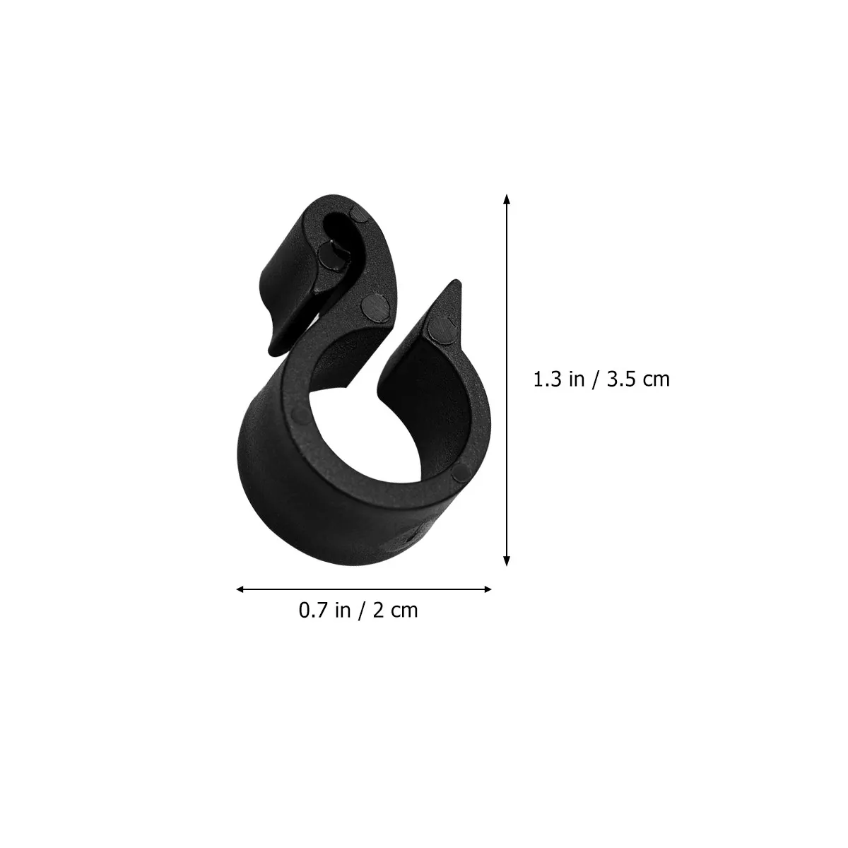 50Pcs Irrigation Hose Clamp Garden Tube Buckle Water Buckle Pe Hook Clips Drip Tube Fastener Hose Tightening Black