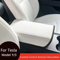 Armrest Box Cover for Tesla Model 3 Model Y 2017-2022 2023 2024 Central Control Armrest Decoration Interior Car Accessories