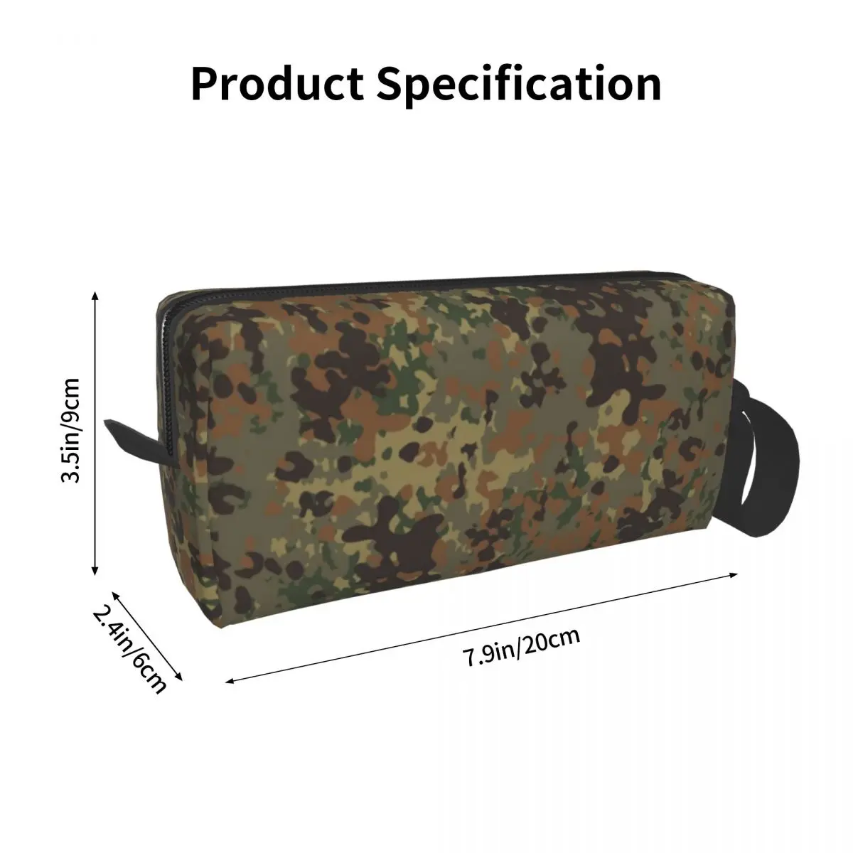 Flecktarn Camo Cosmetic Bag Women Fashion Large Capacity Military Army Camouflage Makeup Case Beauty Storage borse da toilette