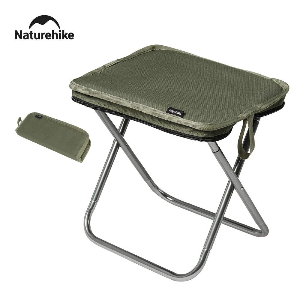 Naturehike Camping Folding Chair Portable Fishing Stool Thickening Sponge Hiking Seat Outdoor Lightweight Aluminium Chairs