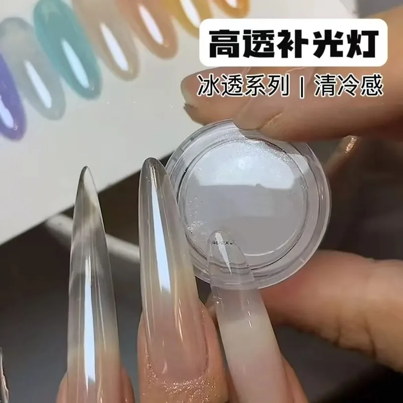 New 1/3pcs Mirror Bright Plating Aurora Chrome Powder for Nails Moonlight Pearl White Rubbing Powder Manicure Chrome Flash Dust