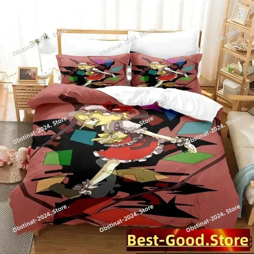 3D Print Anime Touhou Project Bedding Set Duvet Cover Bed Set Quilt Cover Pillowcase Comforter king Queen Size Boys Adult
