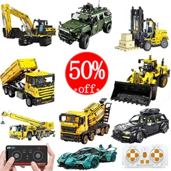 Technical APP Remote Control Moter Power Building Blocks Bricks Super Sports SUV Car Excavator Engineering Moc Truck Boys Gifts